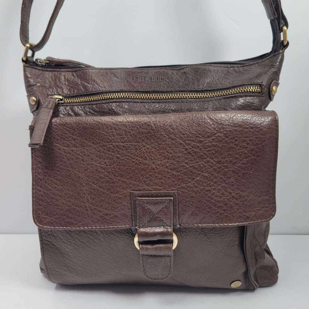 Leder Buck Lucy Women's Brown Small Soft Leather Crossbody Bag